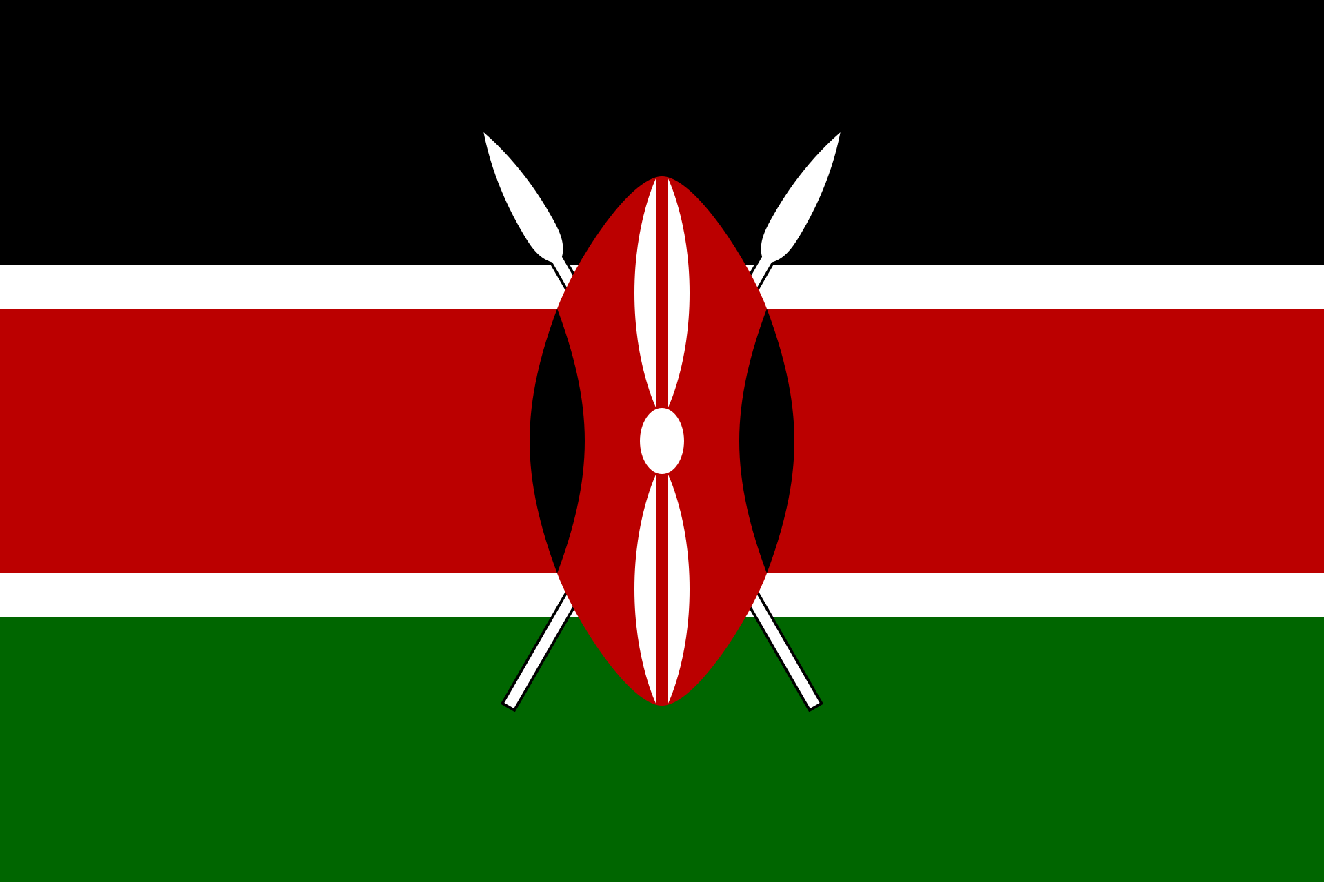 The flag of Kenya