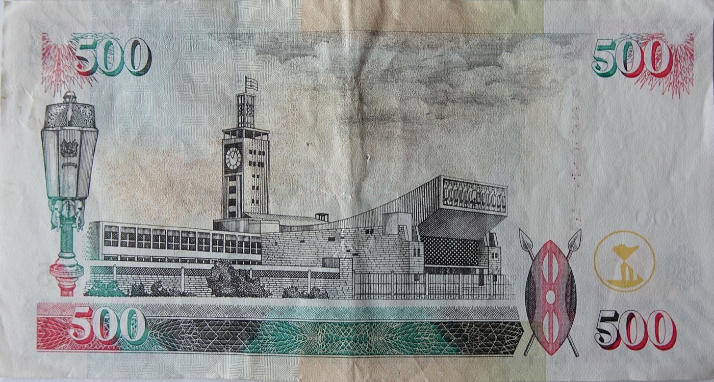A Kenyan five hundred shilling banknote