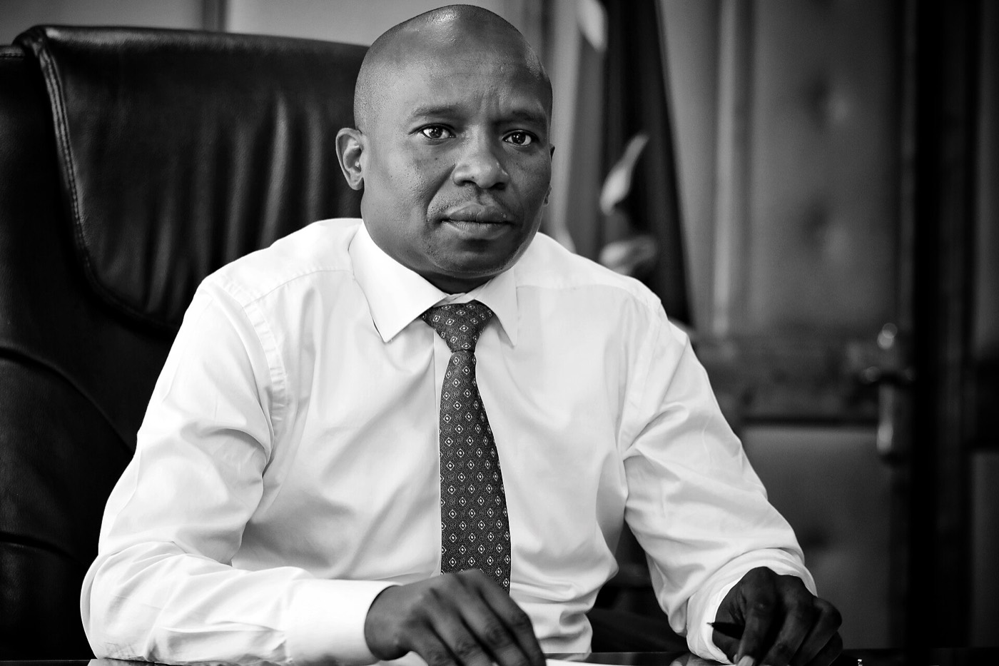 Kithure Kindiki at his office desk
