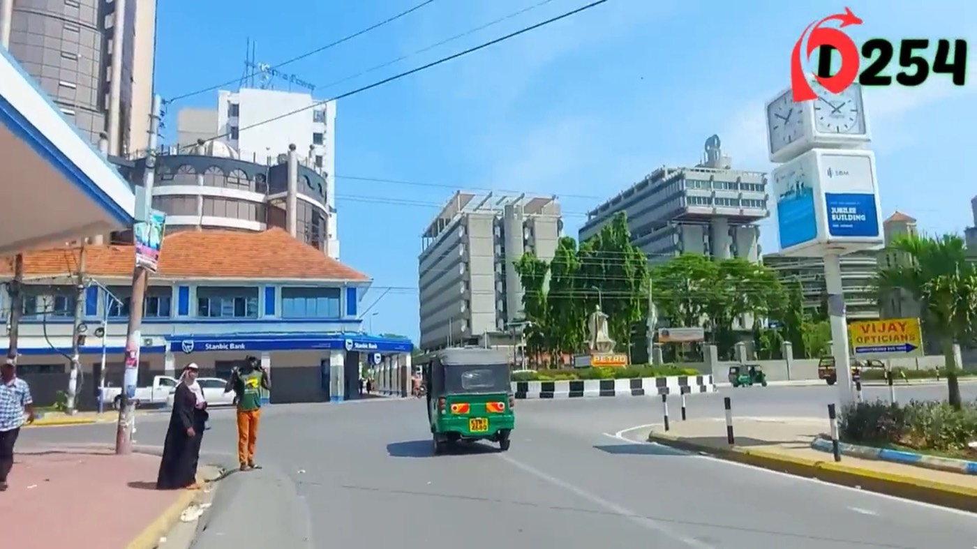 Mombasa city centre from above